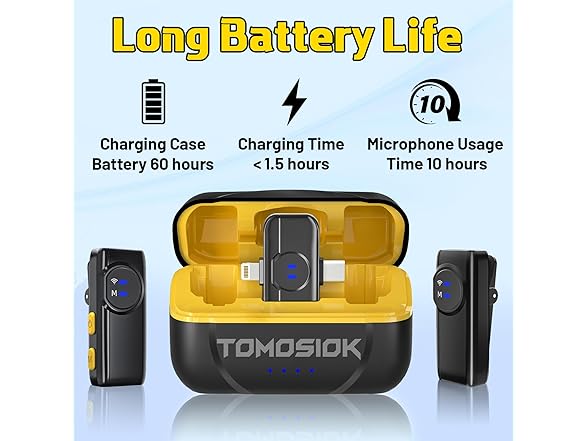 TomoSiok Wireless Lavalier Microphone