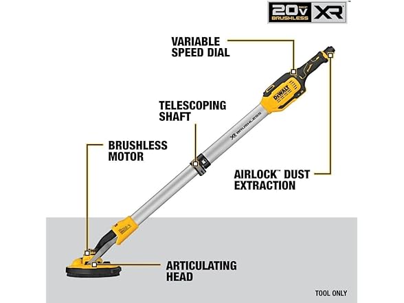 DEWALT DCE800P2 20V MAX Drywall Sander Kit