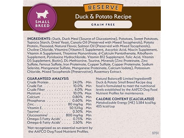 Duck Potato Dry Dog Food 12lb