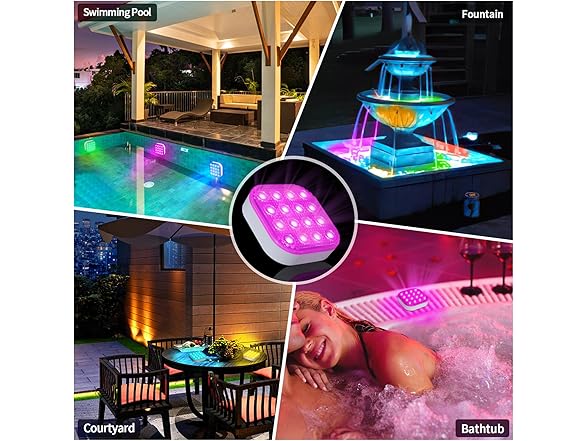 Purheme Submersible LED Lights with Remote