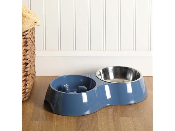 Gibson Home Curious Canines Slow Feeder Dog Bowl Set