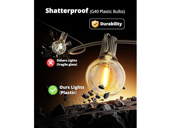 VIPAR Outdoor String Lights, 30FT
