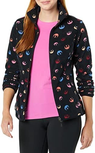 Amazon Essentials Disney Marvel Star Wars Princess Women's Polar Fleece Full-Zip Mock Jackets