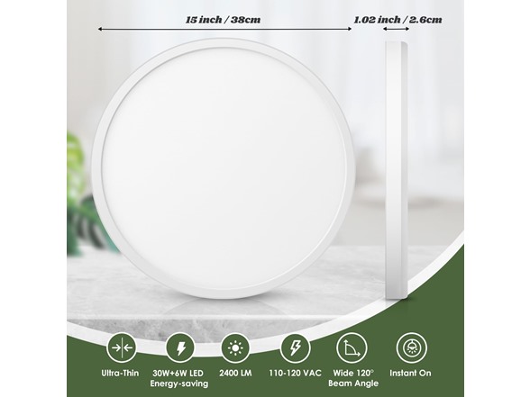 Brightever LED Flush Mount Ceiling Lights with Night Light,