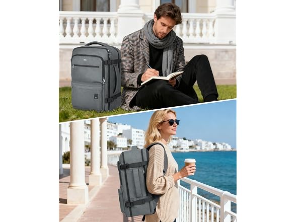 WANDF 18x14x8 Laptop Backpack, Grey