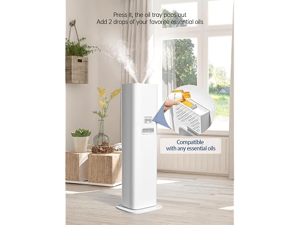White Hiswelle 8L Smart Top Fill Humidifier