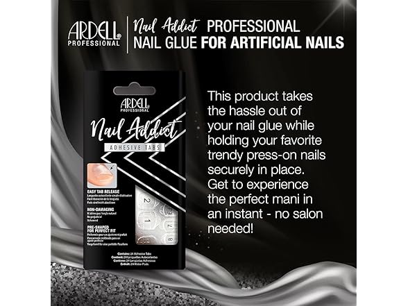 Ardell Nail Addict Adhesive Tabs 24 Count