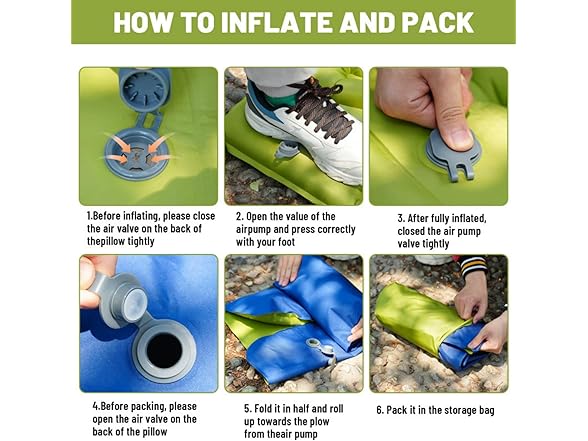 kerrk Camping Sleeping Pad, 5.5" Extra Thick