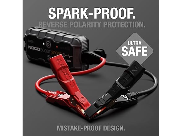 NOCO Boost GB20: 500A UltraSafe Jump Starter – 12V Lithium Battery Booster Pack, Portable Jump Box, Power Bank & Jumper Cables - for 4.0L Gas Engines (Open Box)