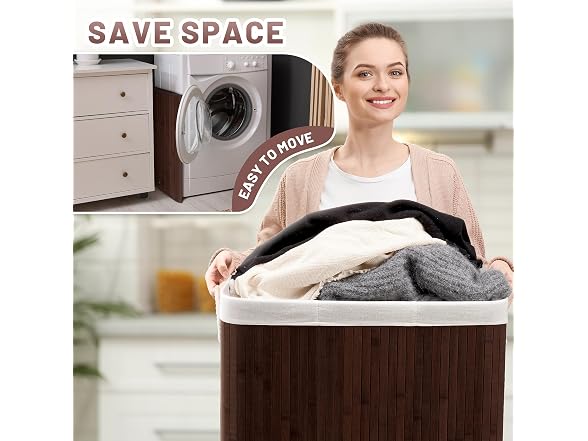 Aliphon 100L Bamboo Laundry Hamper