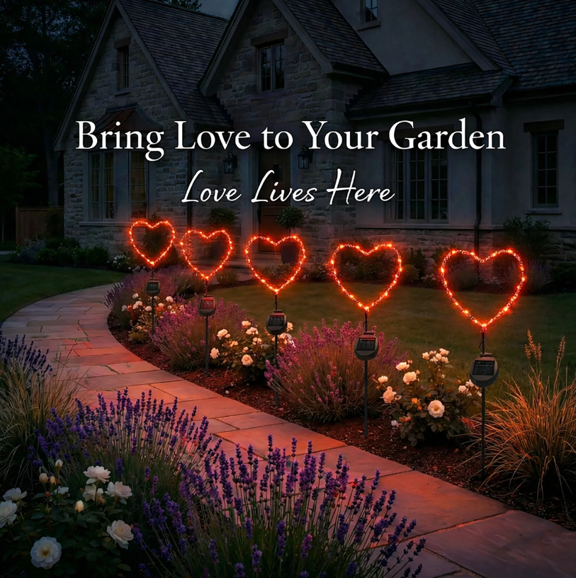 Touch Of ECO Solar Powered LED Garden Stake- Heart - Gallery 30