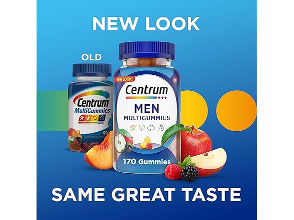 Centrum MultiGummies Gummy Multivitamin for Men, 3 Pack