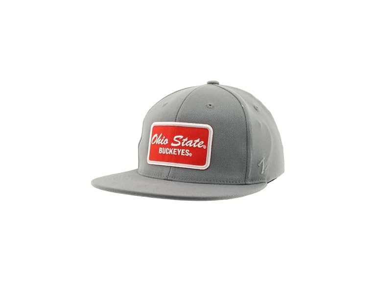 ZHATS Standard NCAA Officially Licensed Fitted Hat M15Z Brick Gray, Grey, Medium,Ohio State Buckeyes