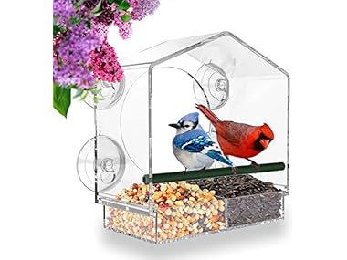 $9.99, Was $19.99, 50% Off! Mrcrafts Window Bird Feeder dealfomo