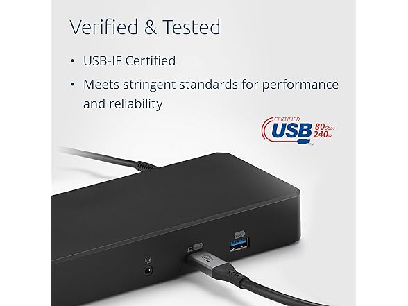 Kensington USB4 Cable 80Gbps, Supports up to 8K, 240W PD