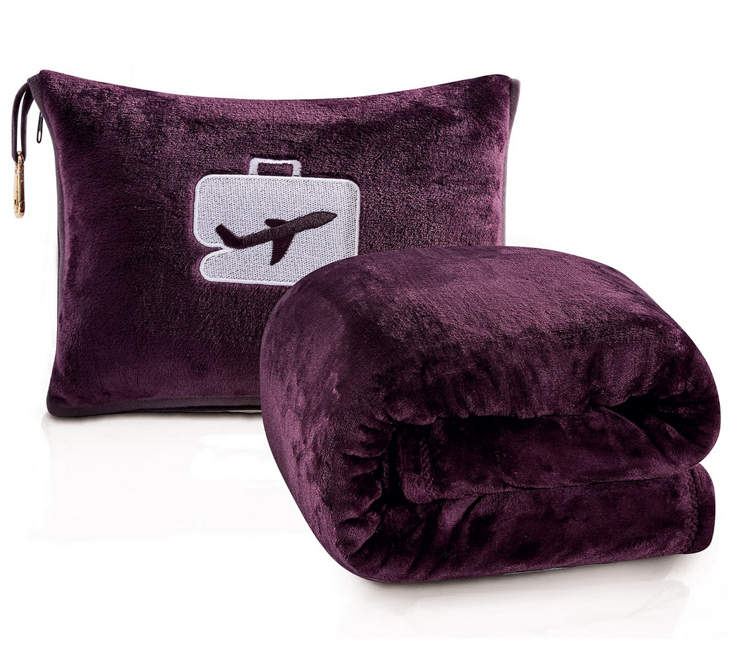 2-in-1 Soft Micro Plush Travel Blanket and Pillow - Gallery 10