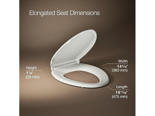 KOHLER 4636-RL-NY Cachet ReadyLatch Toilet Seat