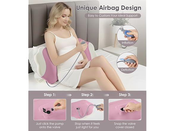 DONAMA Cooling Pregnancy Pillow Pink