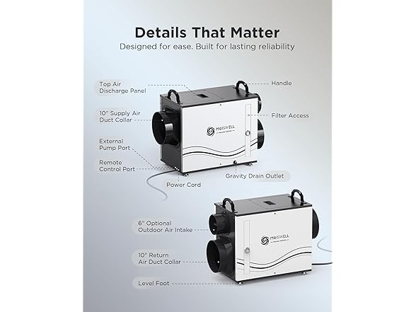 Moiswell 160 Pints commercial dehumidifier