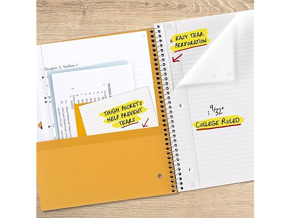 Five Star Spiral Notebook, 150 Sheets, Black