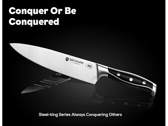 Brodark Professional Chef Knife Set with Sharpener