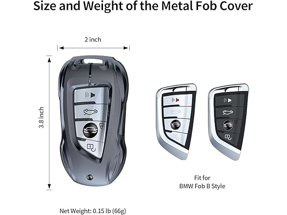 Zinc Alloy Metal Car Key Fob Case
