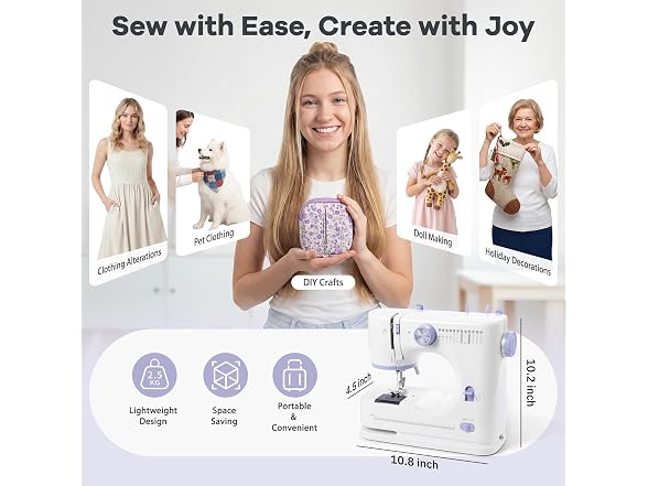 Beginner-Friendly Mini Sewing Machine