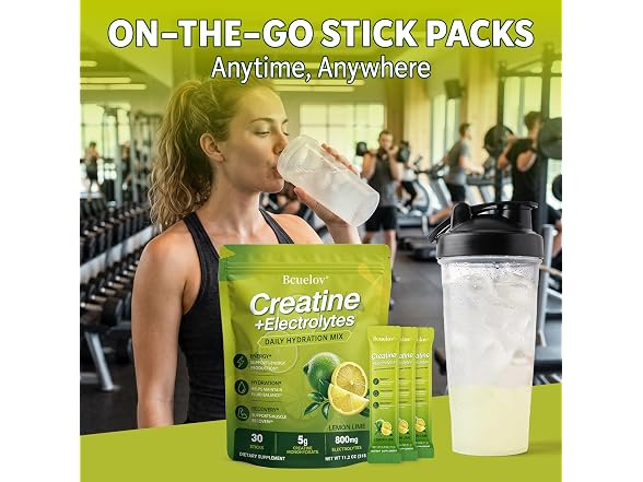 Bcuelov Creatine + Electrolytes Powder