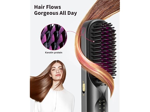Portable Hair Straightening Brush