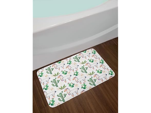 Ambesonne Cactus Bath Mat, Hot South Desert