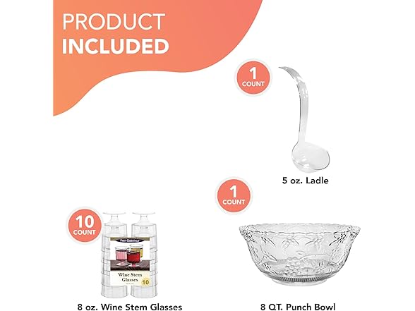 Party Essentials Plastic Punch Set