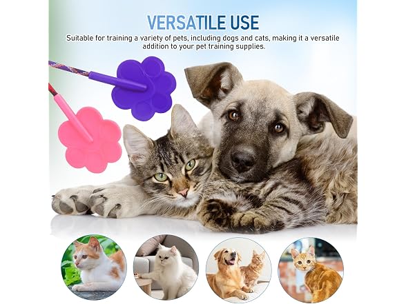 Toddmomy Pet Training Stick, 2Pcs Rubber Cat