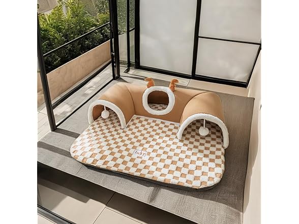 GoofyPet Washable Cat Play Tunnel & Bed Set