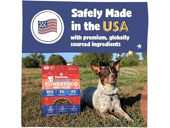 Pawstruck Air Dried Dog Food with Real Beef 2lb.