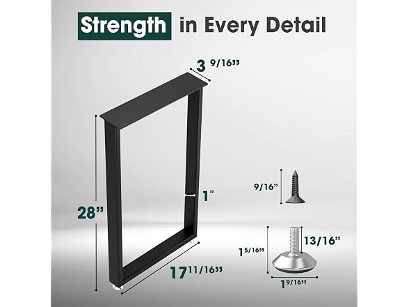 Yes4All Metal Table Legs, 28 inch