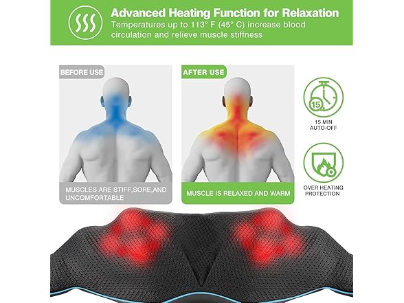 cotsoco Shiatsu Neck Massager - Azure