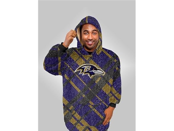 NFL Sherpa Flannel Hoodie Blanket - Choose Team