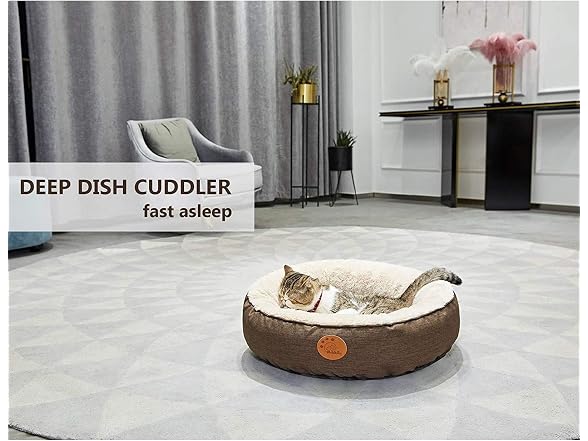 HachiKitty Washable Donut Cat Bed - Round