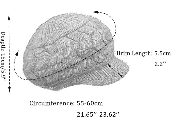 SYAYA Womens Winter Hat with Brim