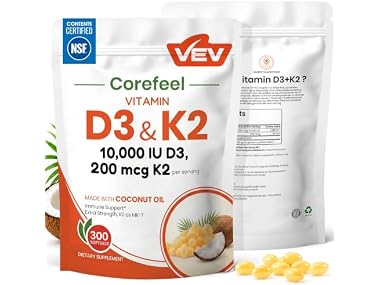 $12.99, Was $19.99, 35% Off! VEV Vitamin D3 K2 Softgels dealfomo