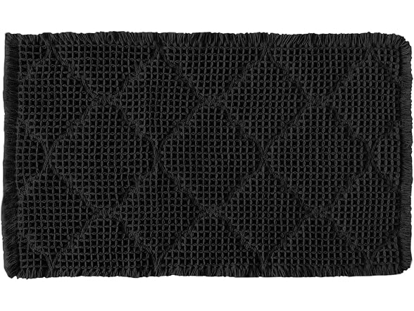 ZALL Tan Waffle Bath Mat, Super Absorbent