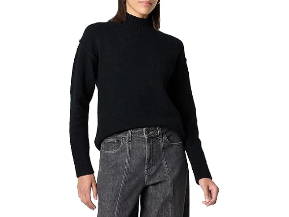 The Drop Women Carolina Shoulder Mock Pullover - Gallery 4