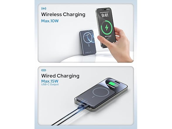 TRKOY 5000mAh Slim Wireless Magnetic Power Bank