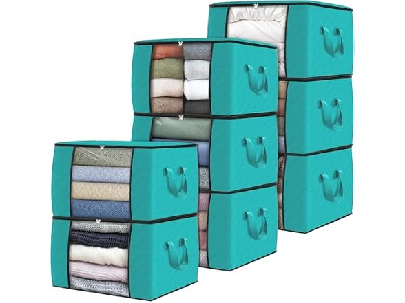 Fab totes 60L Green 8 Pack Storage Bags