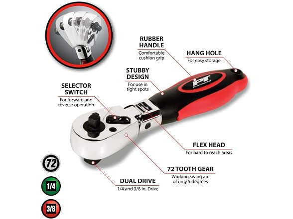 Performance Tool W9116 1/4 in. and 3/8