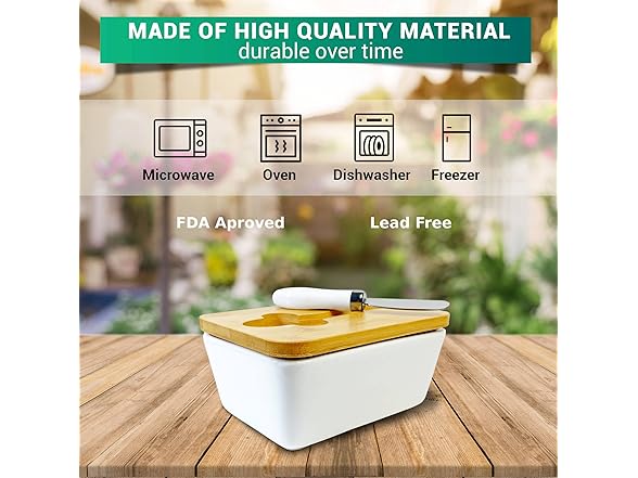 2 Pack Butter Dish with Lid and Knife