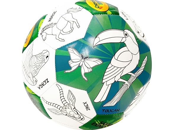 Crayola Official Soccer Ball Zoo Animal Size 5