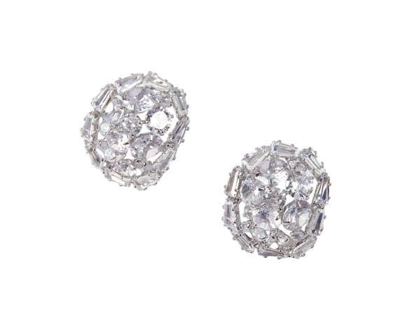 Silver Dimensional Cluster Studs