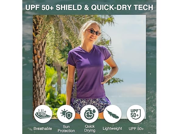Kanu Surf Women's Grape Rashguard (L)
