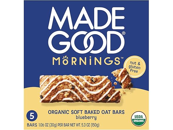 MadeGood Blueberry Bars 5ct